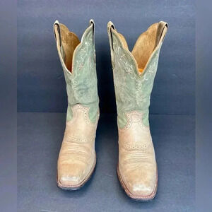 Ariat Boots Women’s Size 8.5B Style 15822 Tan/Green Leather